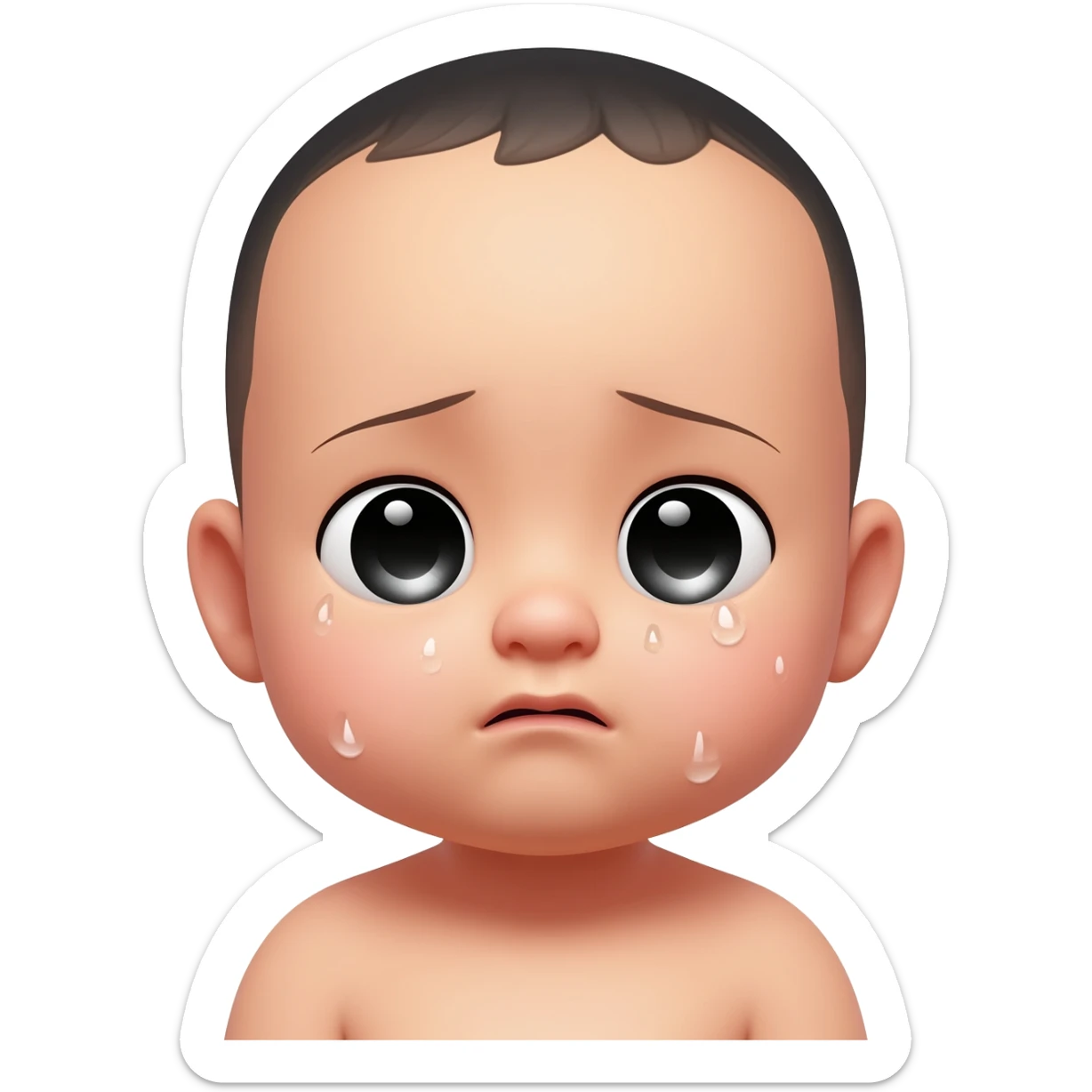 crying male baby japanese no tears sticker