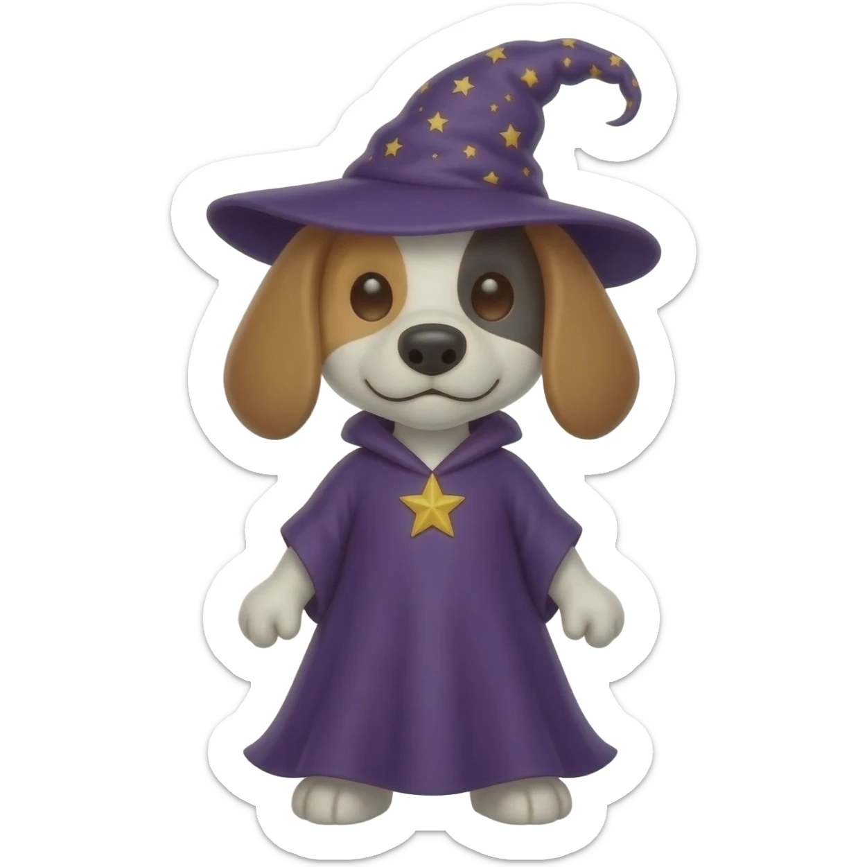 Dog wizard sticker