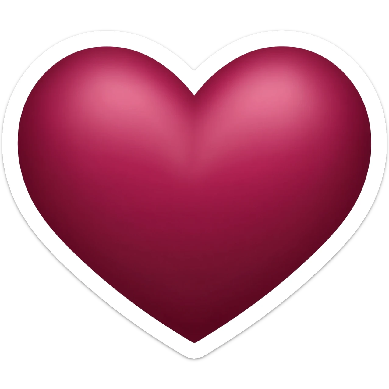 Maroon heart emoji sticker