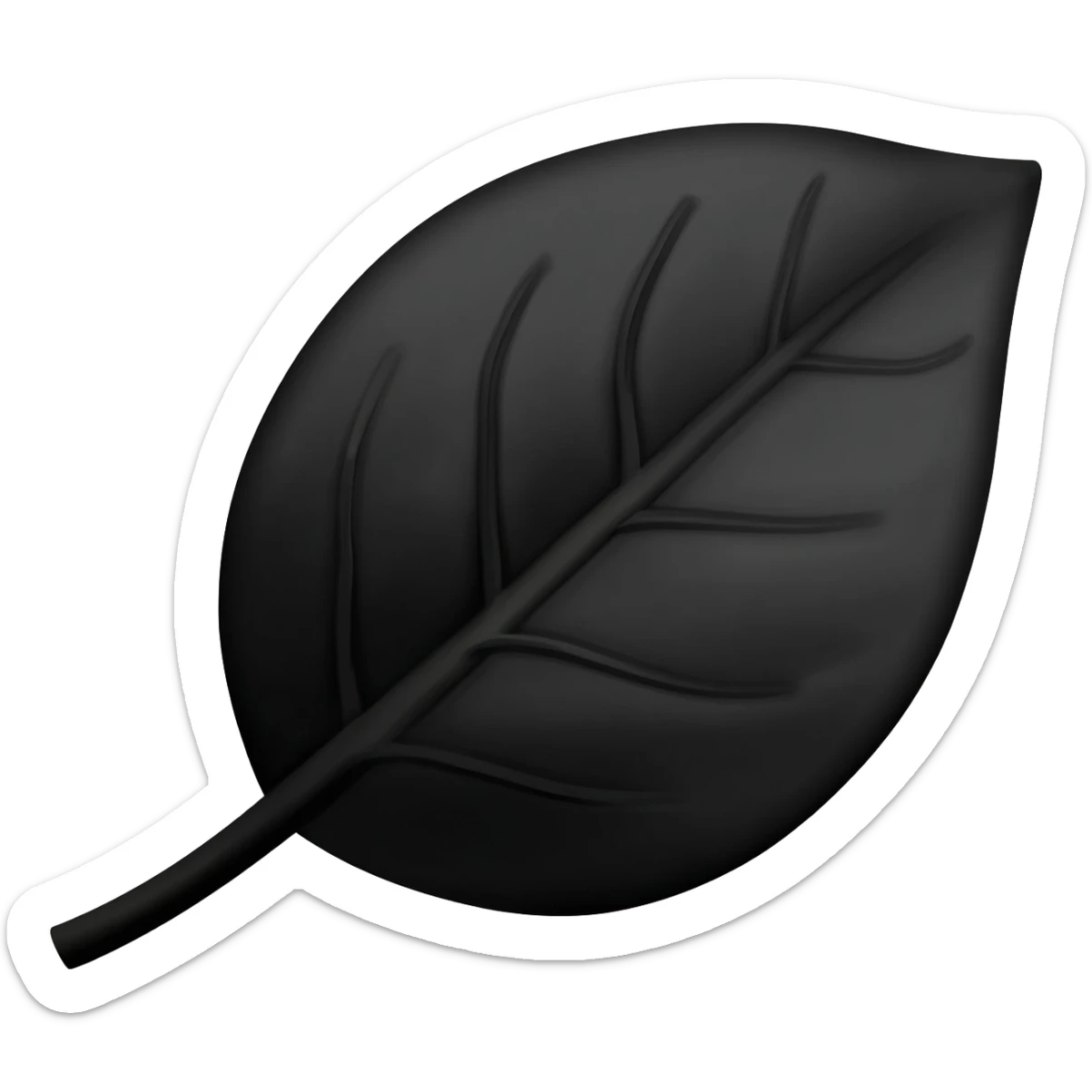 black leaf sticker
