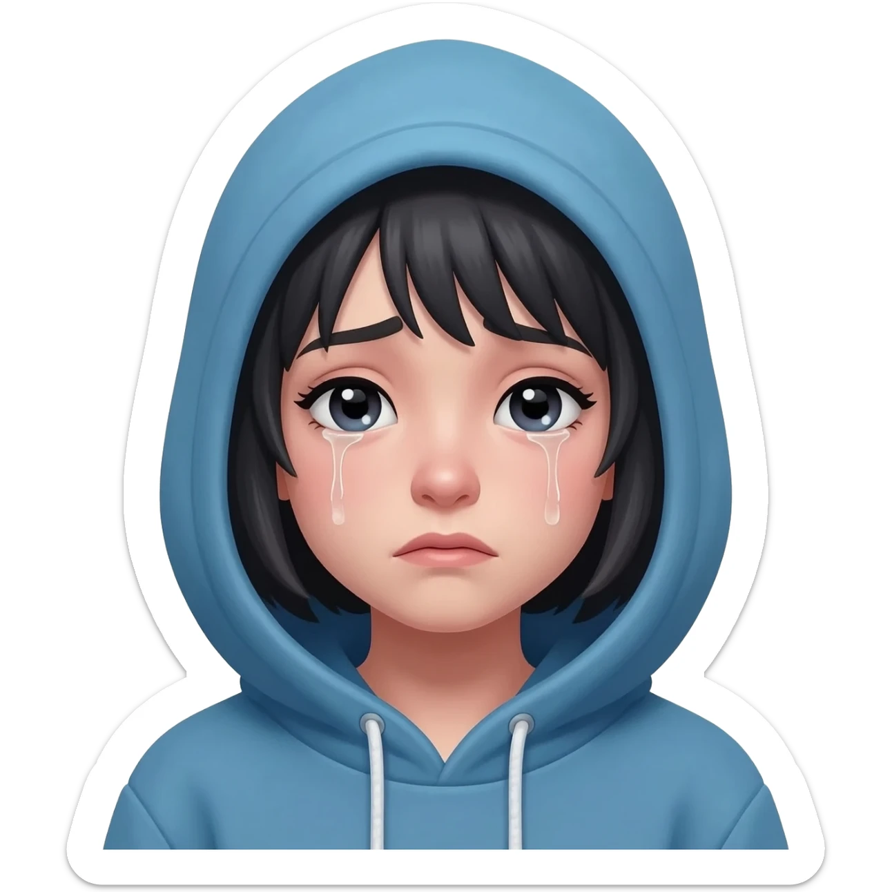 sad girl sticker