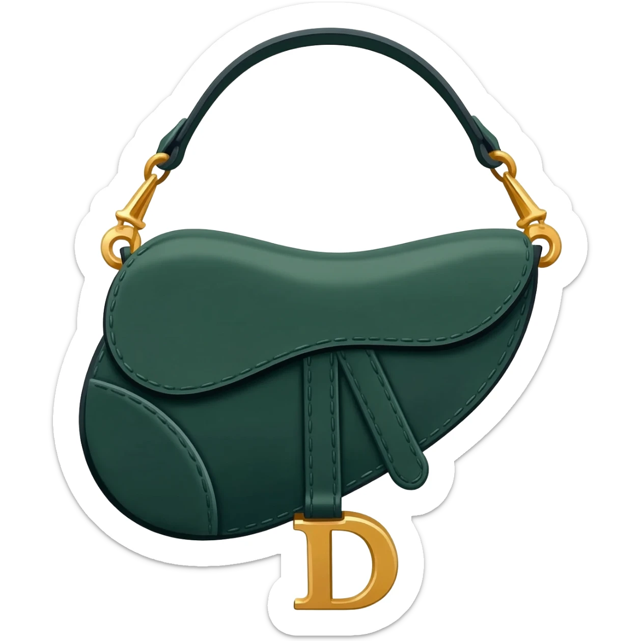 dark green dior saddle bag sticker