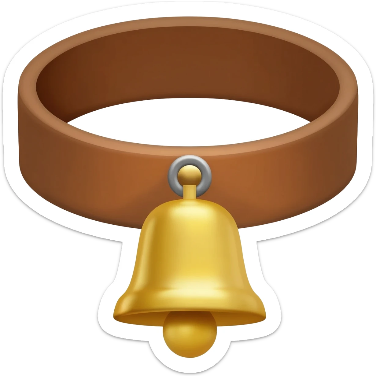 flat cow bell collar sticker
