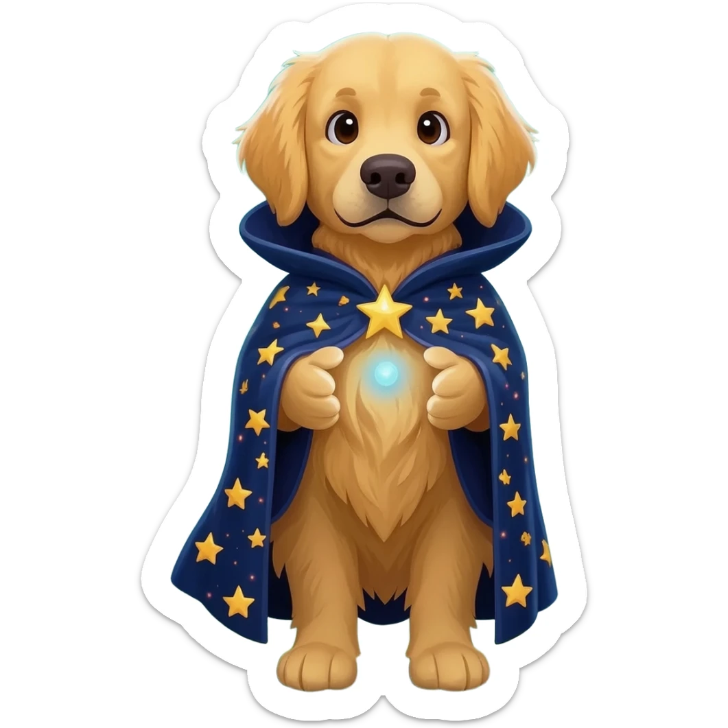 Dog wizard sticker