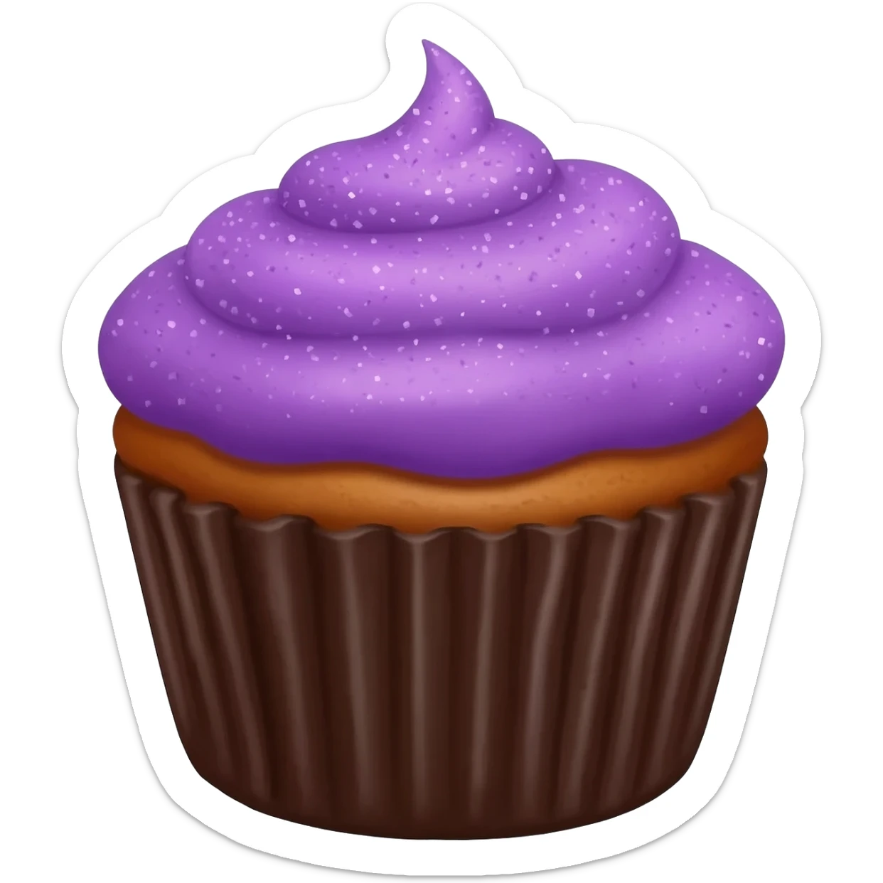 cupcake with purple icing sticker