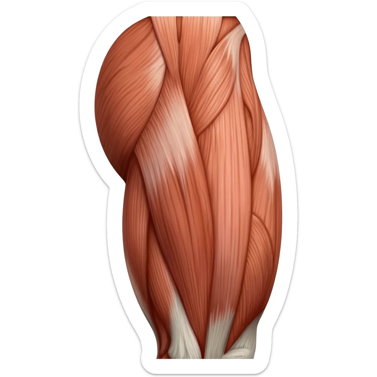 Gym athlete quadriceps sticker