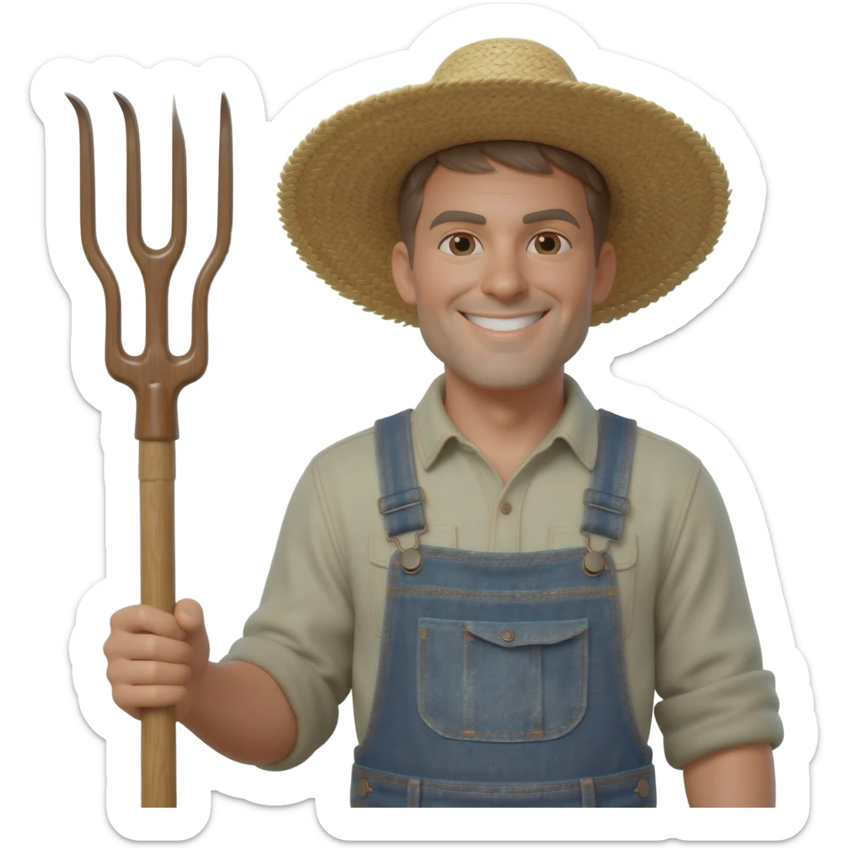 farmer man sticker