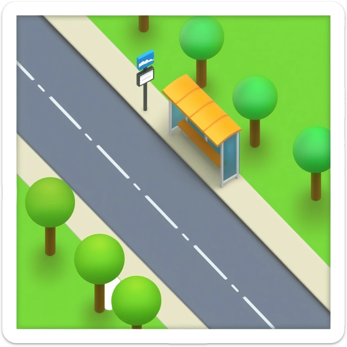 bus stop from topdown sticker