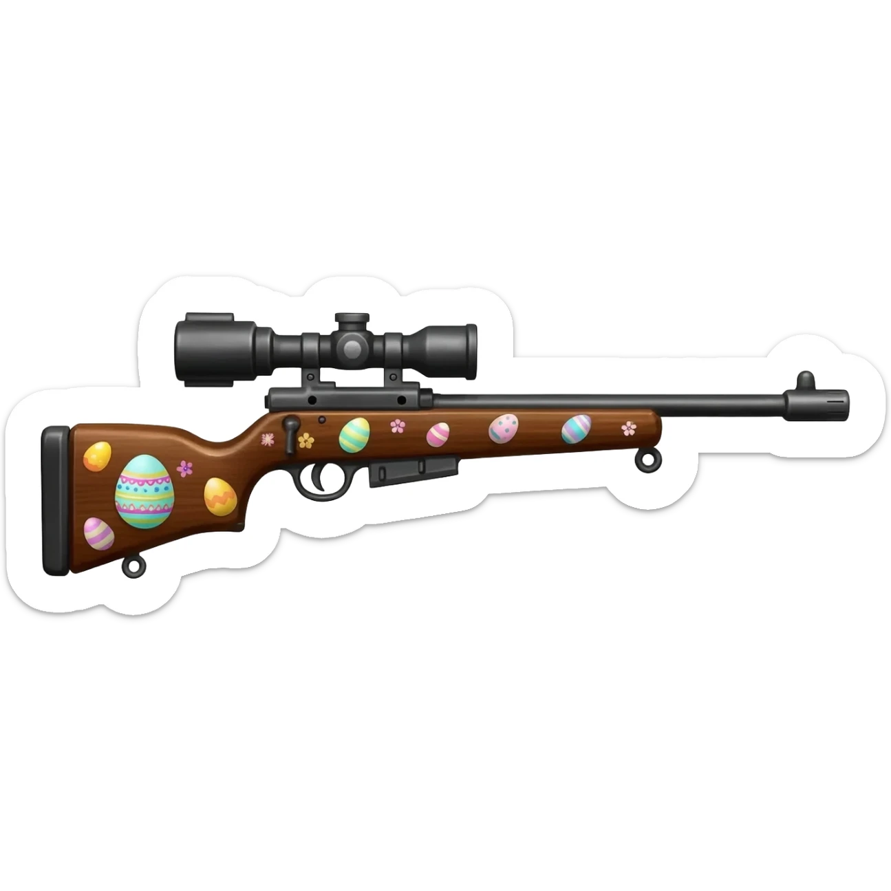 easter theme sniper rifle sticker