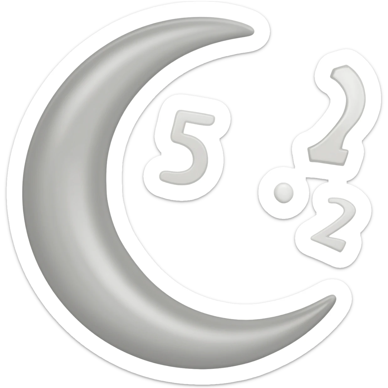 sleeping moon sticker
