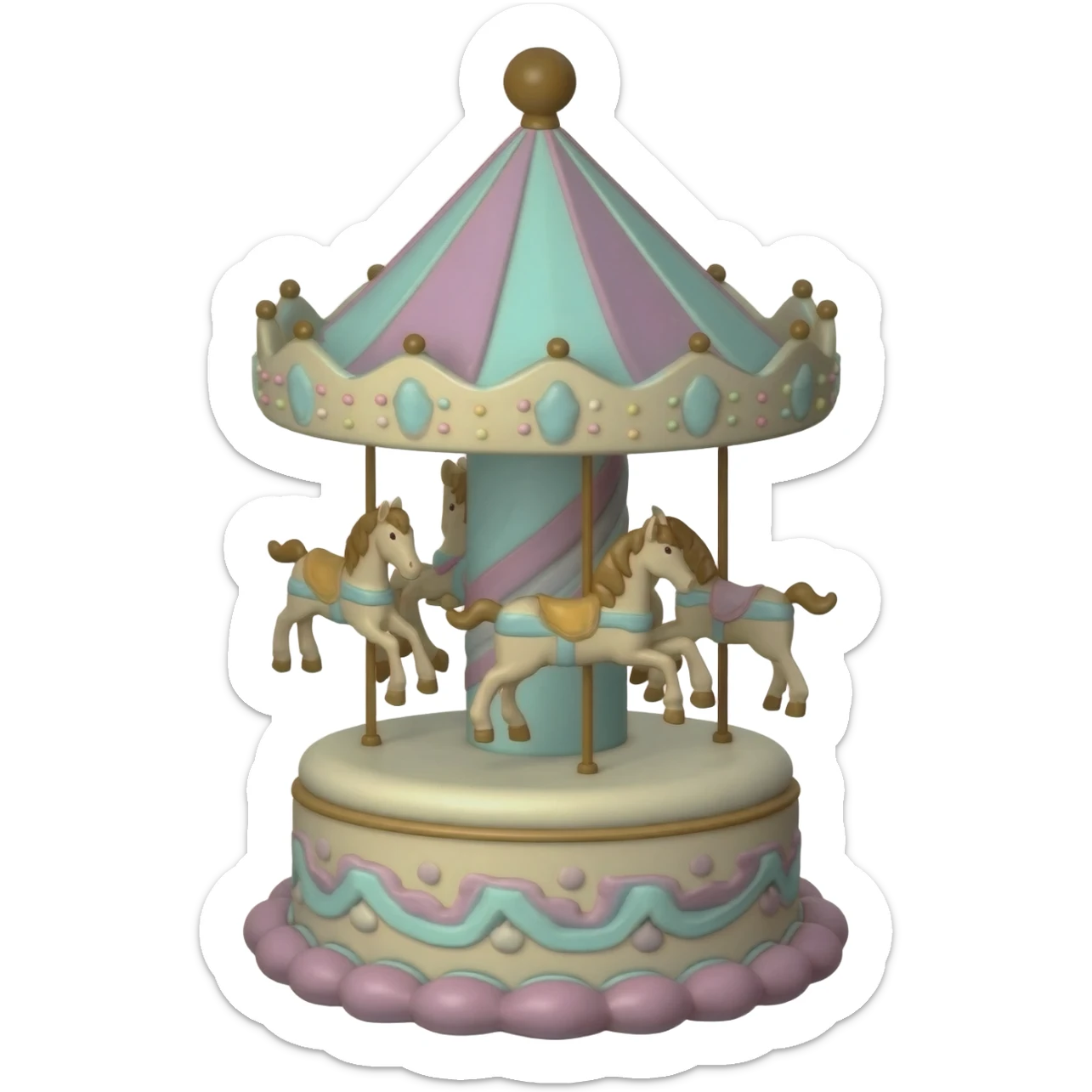 Carousel cake sticker