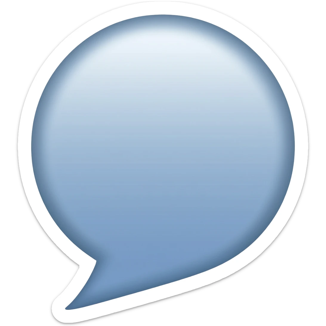 white facebook messenger sticker