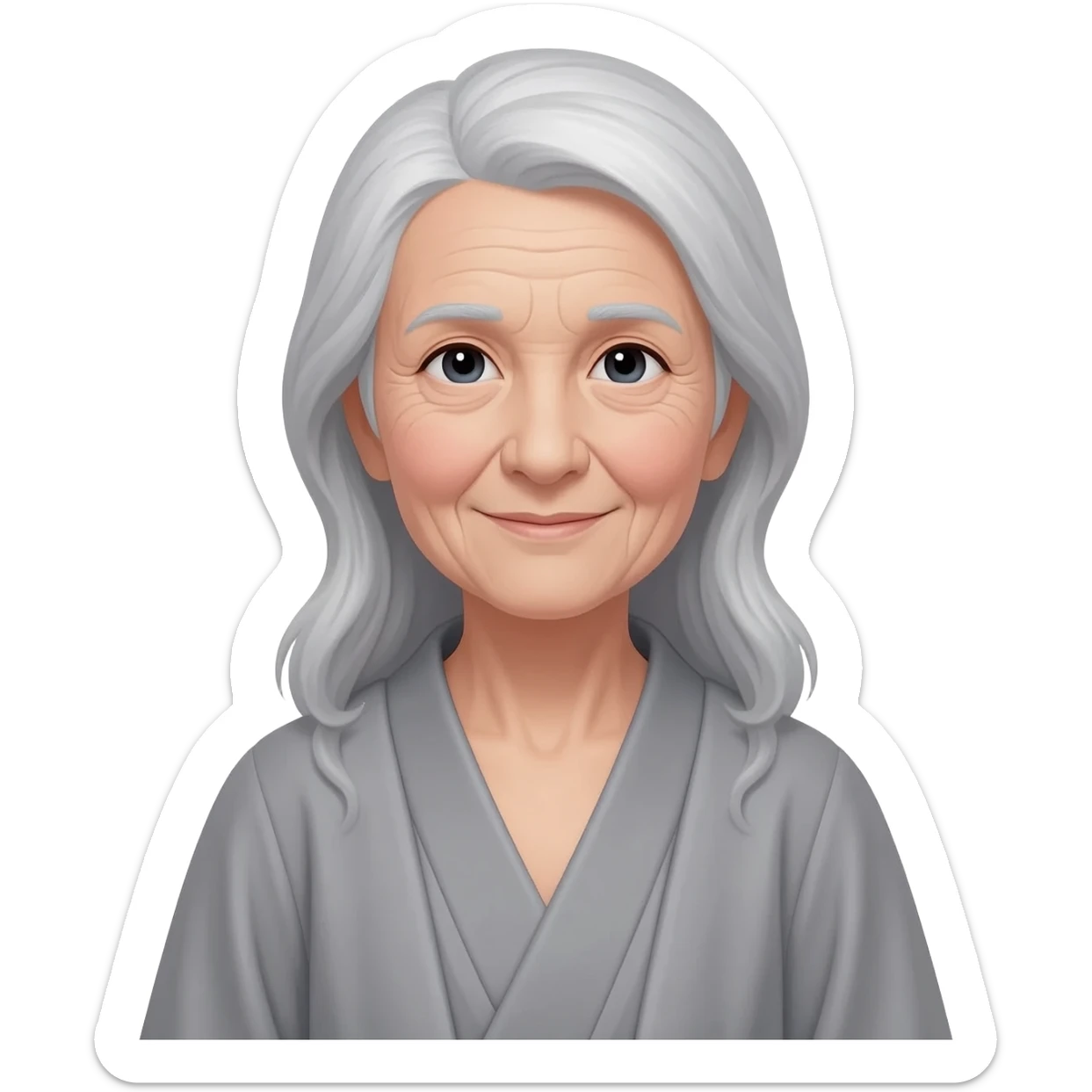 old lady in robes sticker