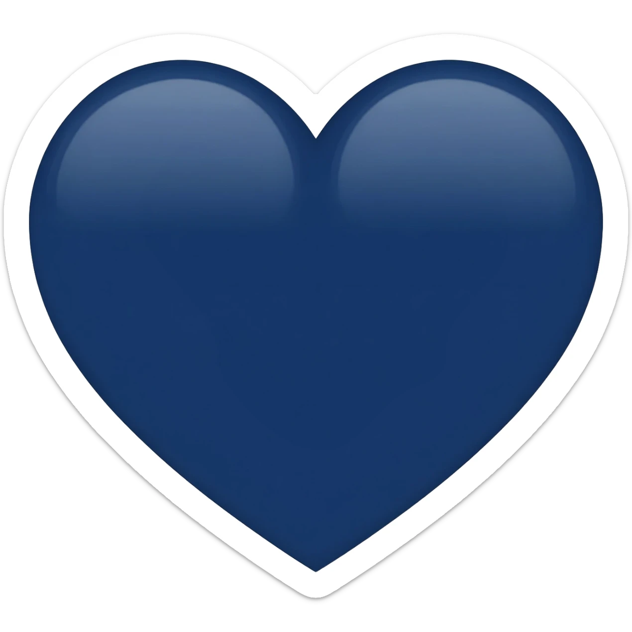 Navy blue heart emoji sticker