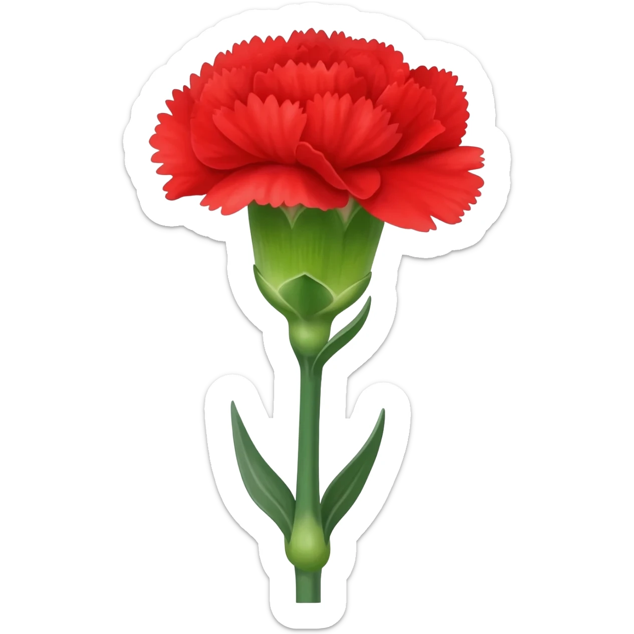 red carnation in the style of discord emojis sticker