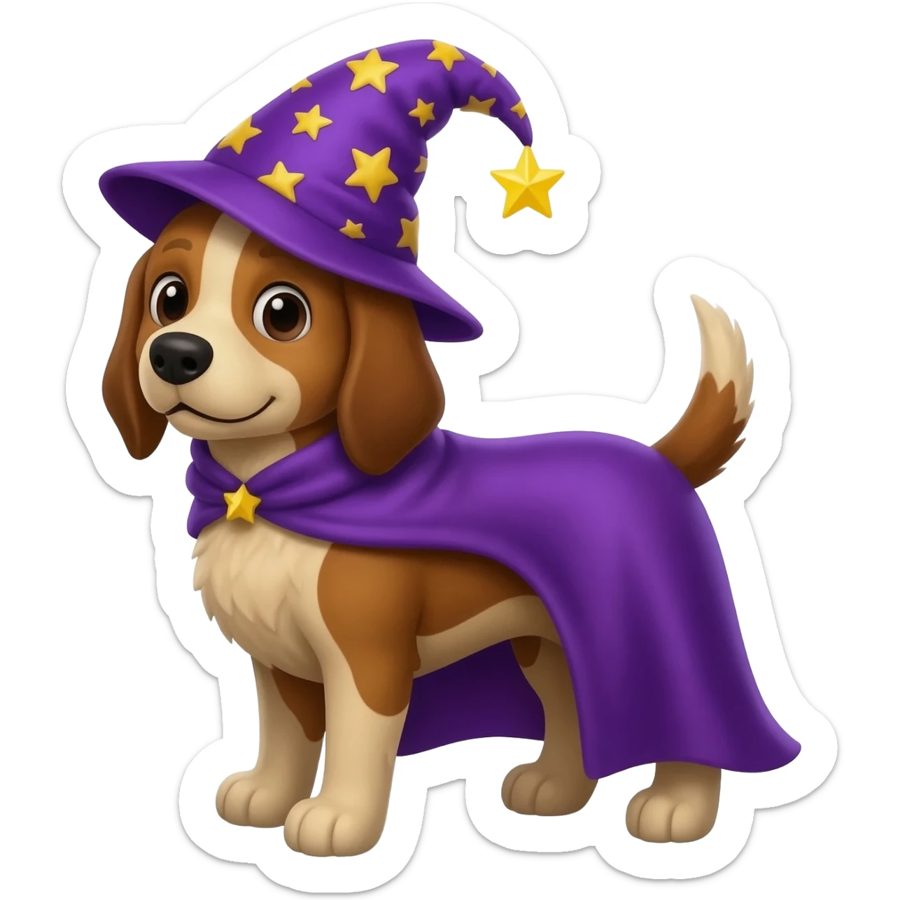 Dog wizard sticker