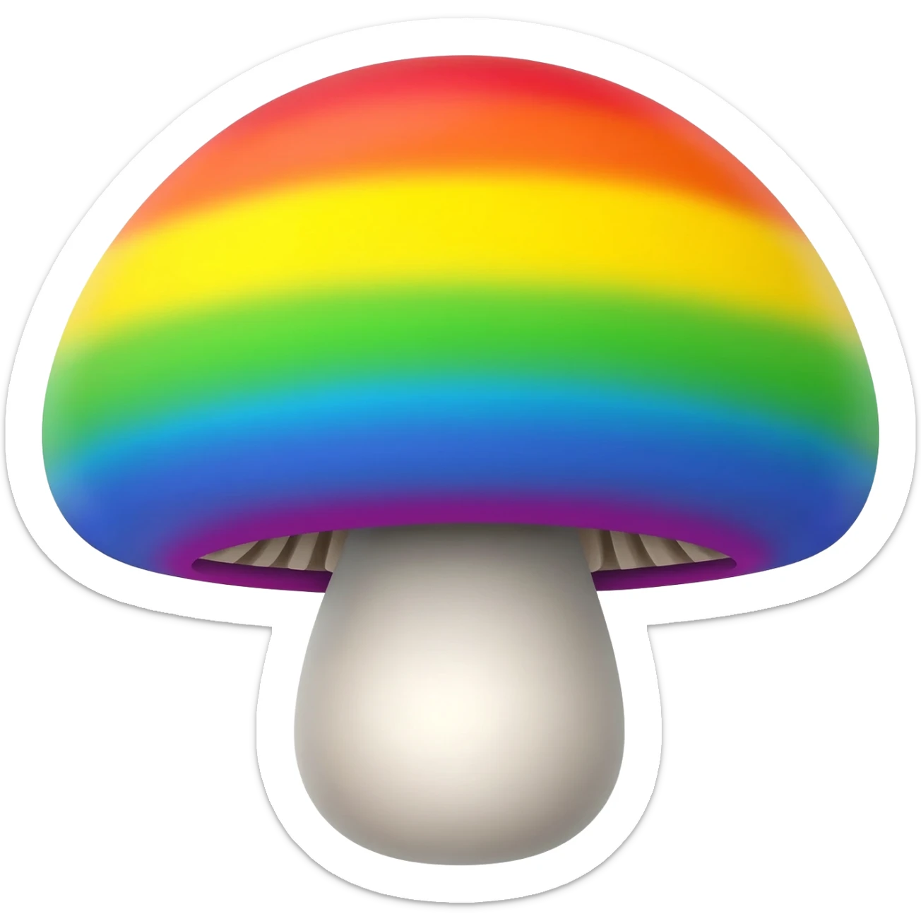Rainbow mushroom sticker