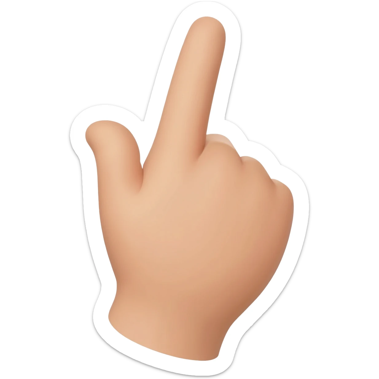 The emoji of raising the ring finger alone sticker