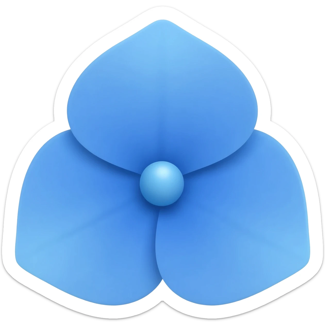 blue flower sticker