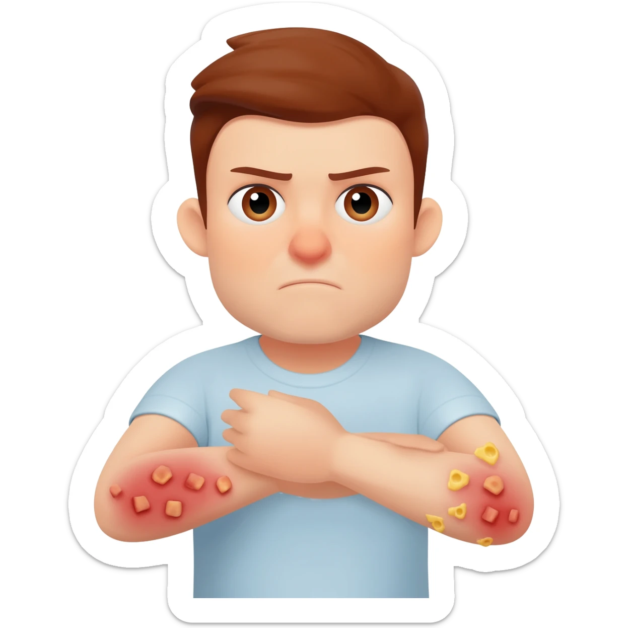 cottage cheese itchy sticker