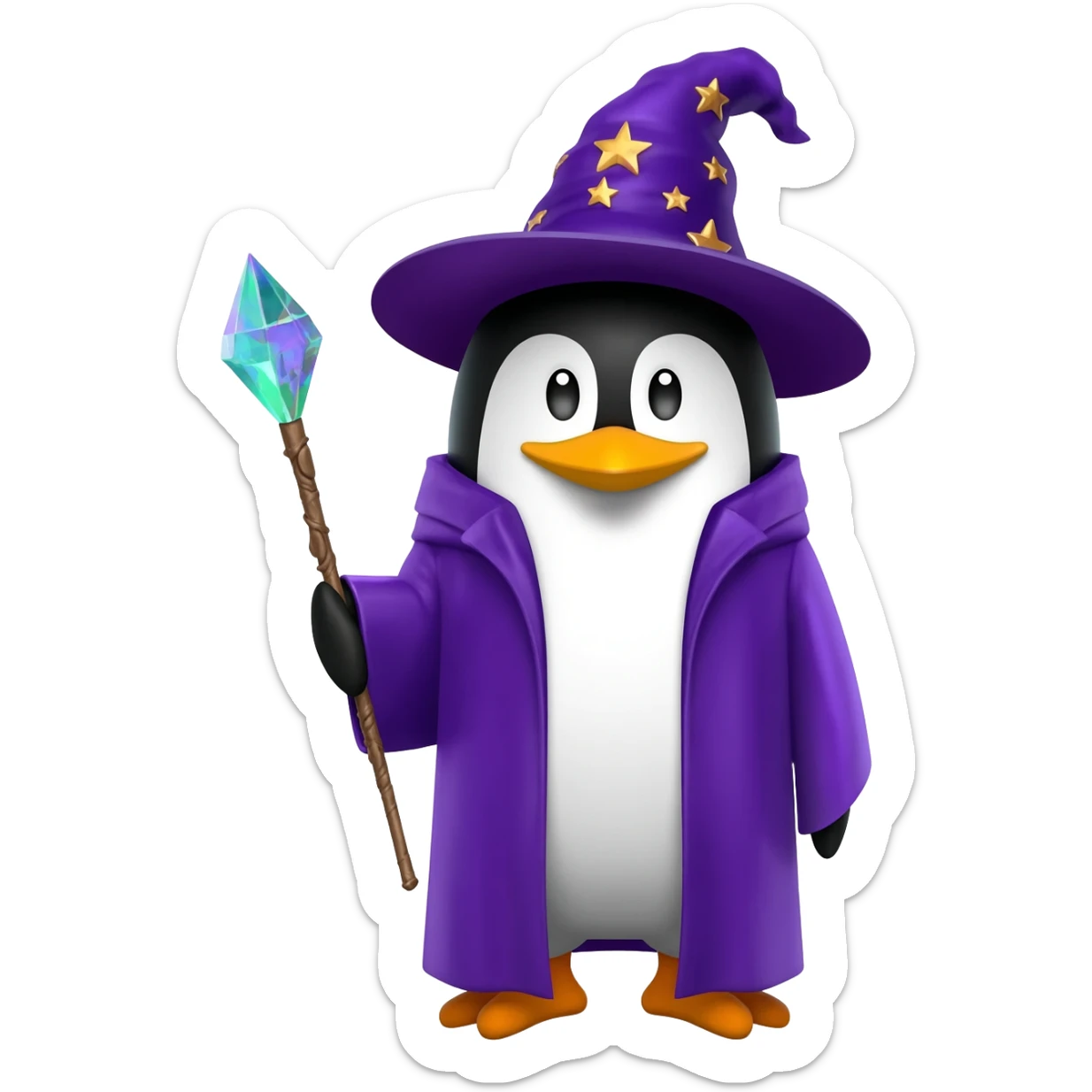 Penguin Wizard sticker