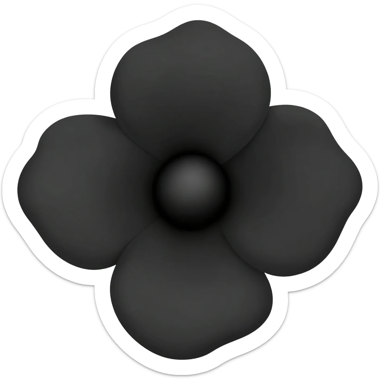 flower with #black color sticker