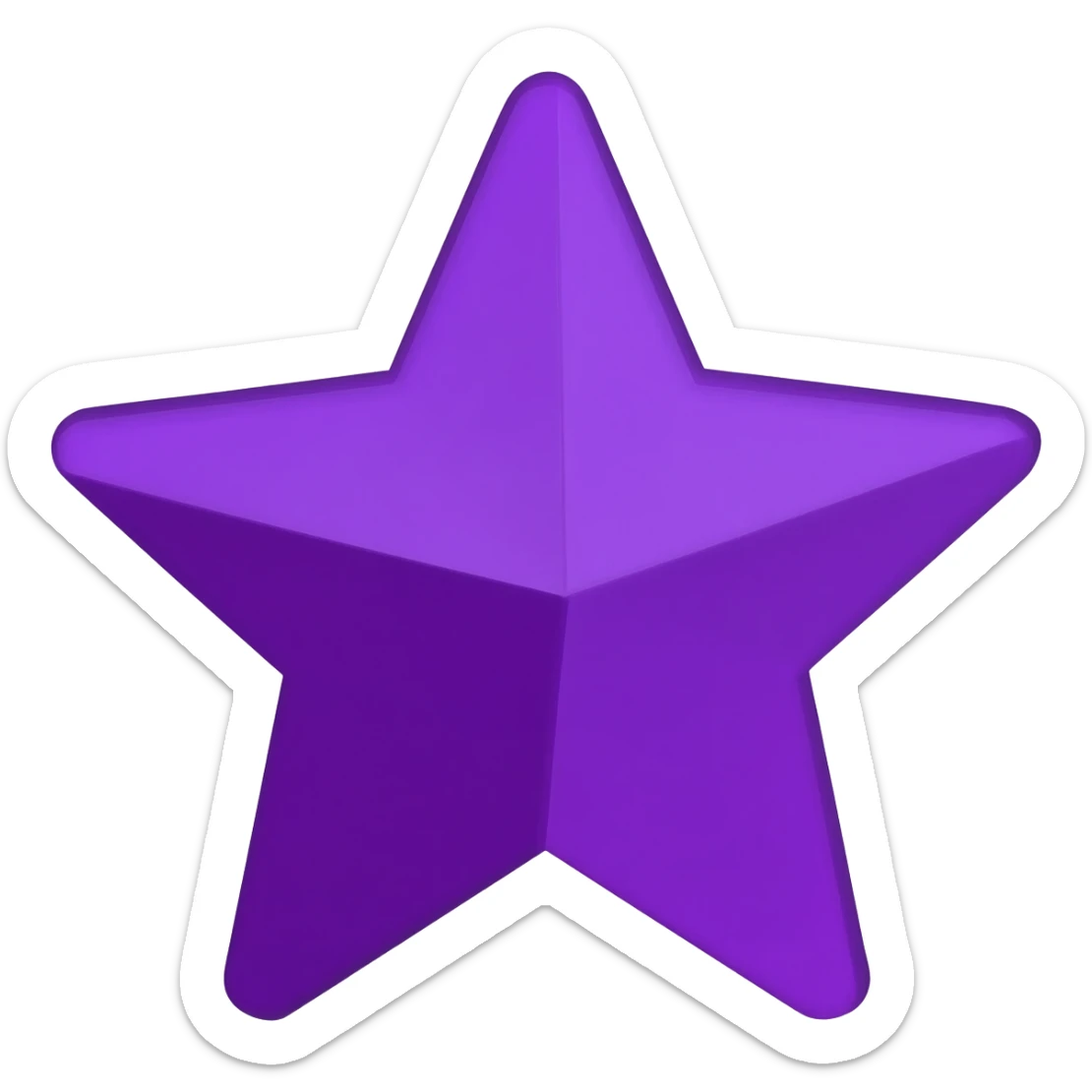 Emoji with purple stars sticker