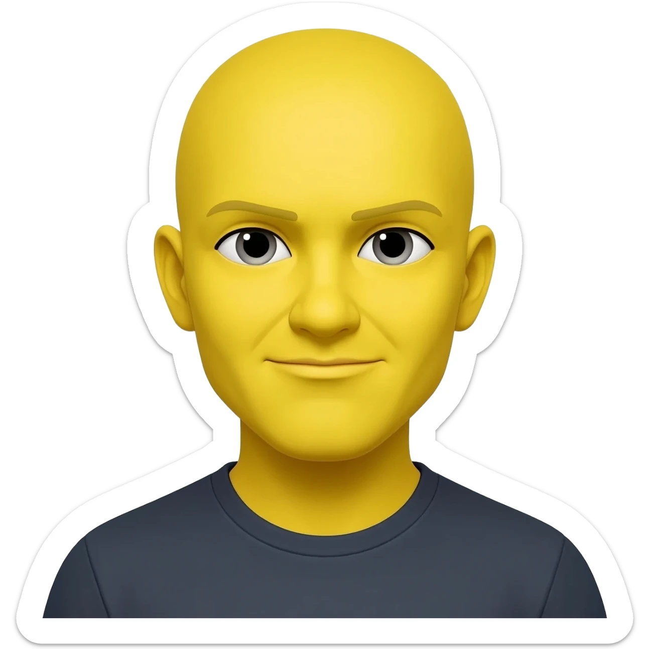 Yellow emoji face full of attitude sticker
