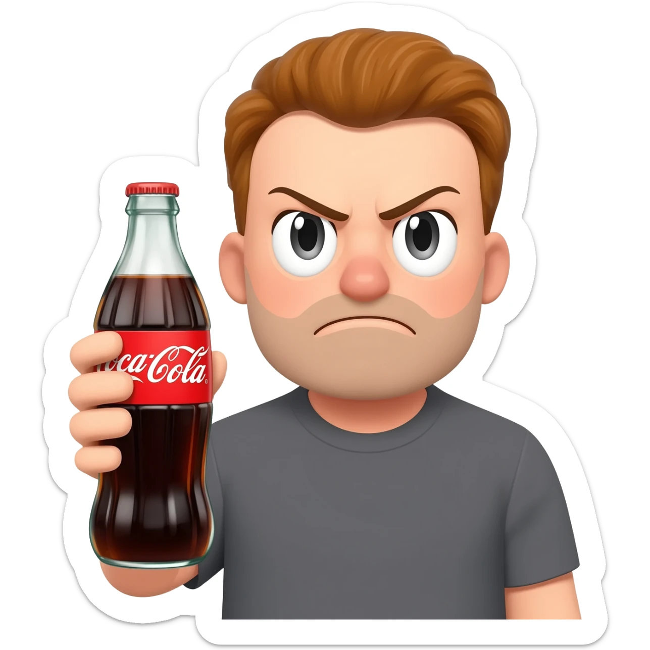 grumpy Coca-cola emoji sticker
