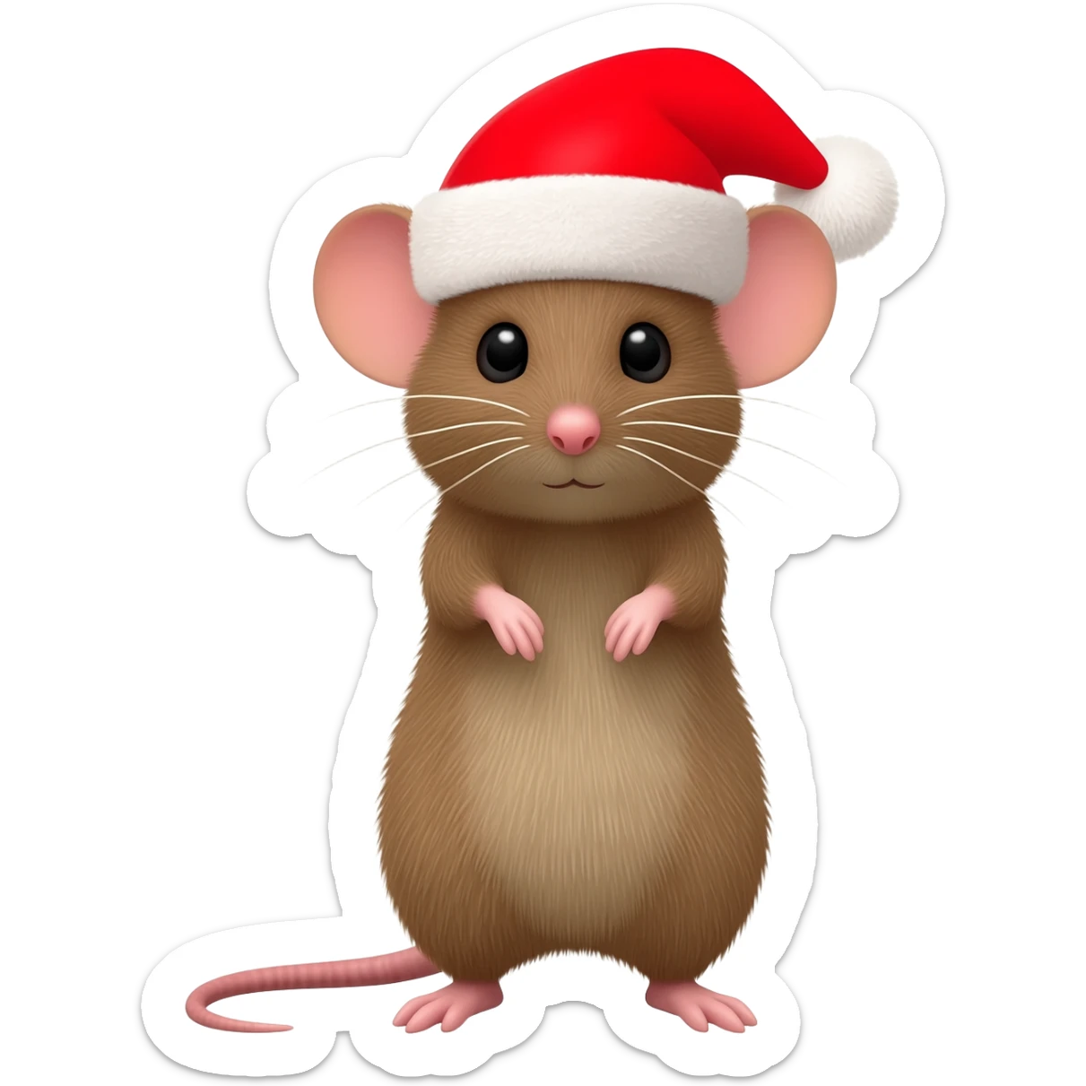 Ratón con sombrero de Navidad sticker