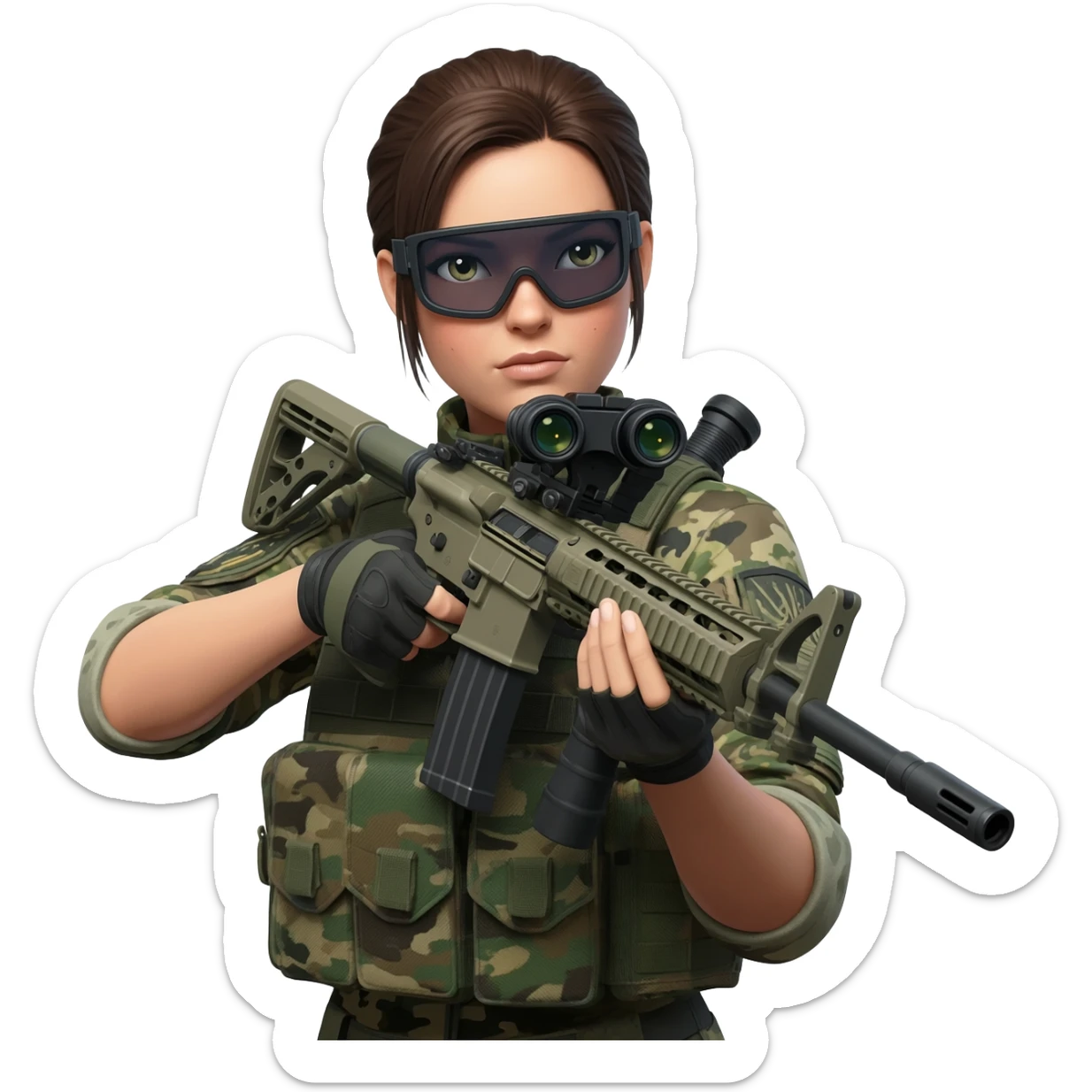 Make it a girl sniper sticker