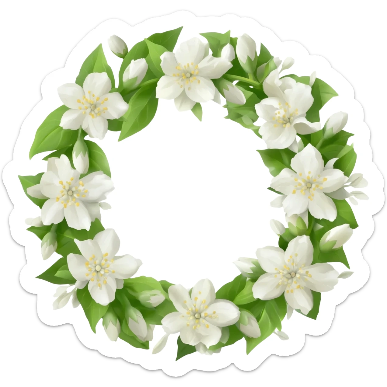 Jasmin crown on photo sticker