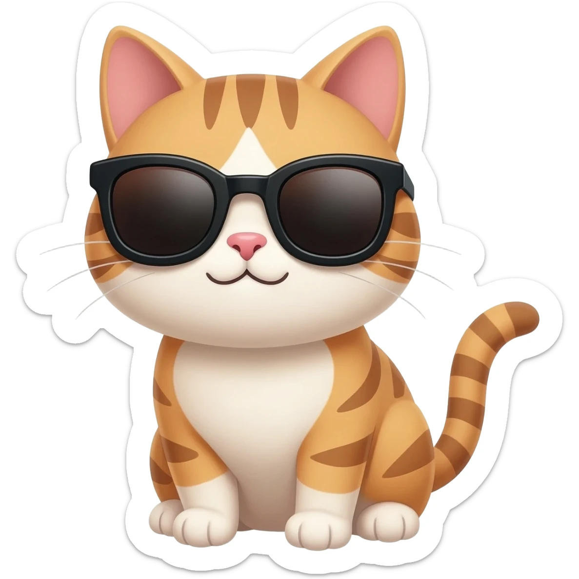 Cat with sunglasses sticker