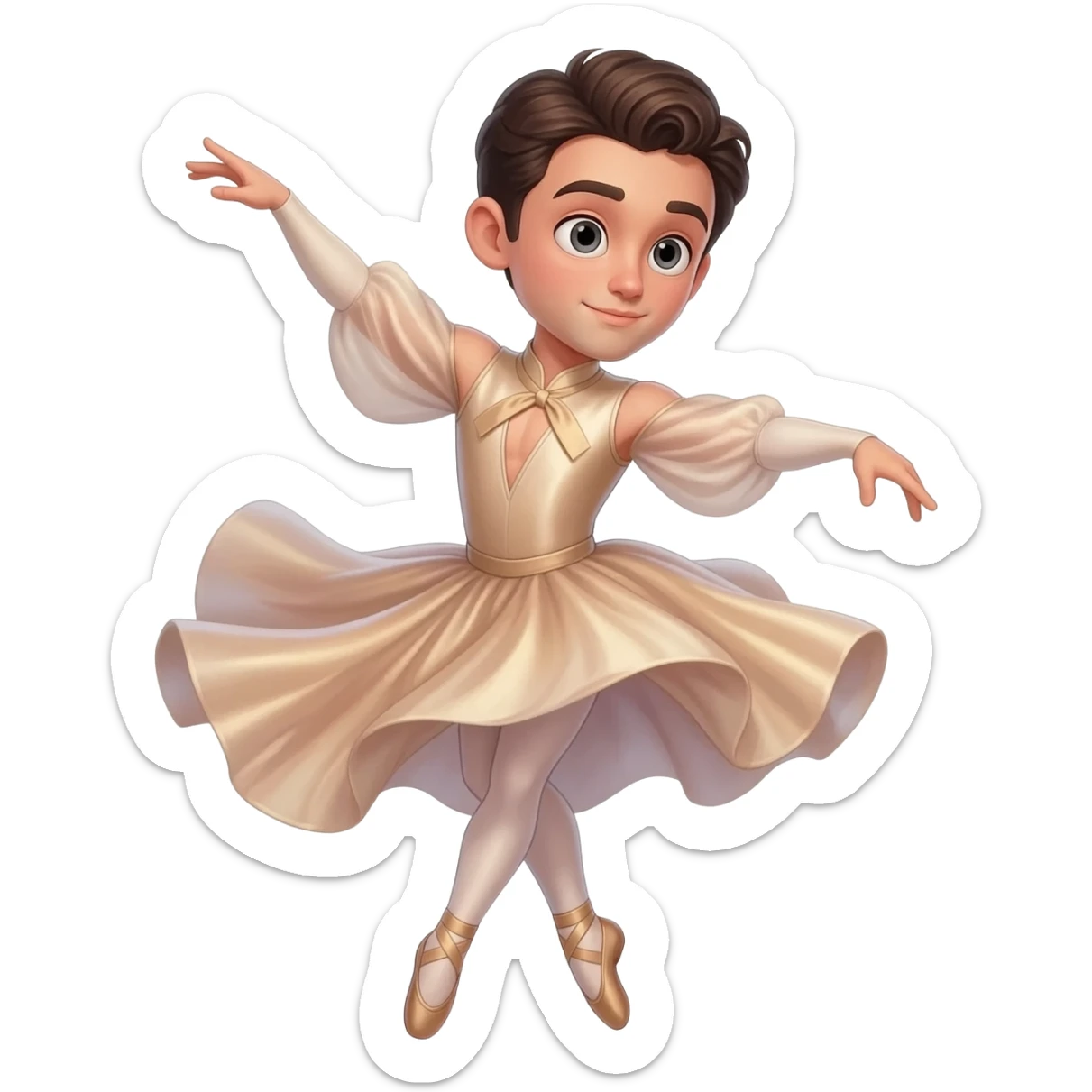 bella dancer man sticker
