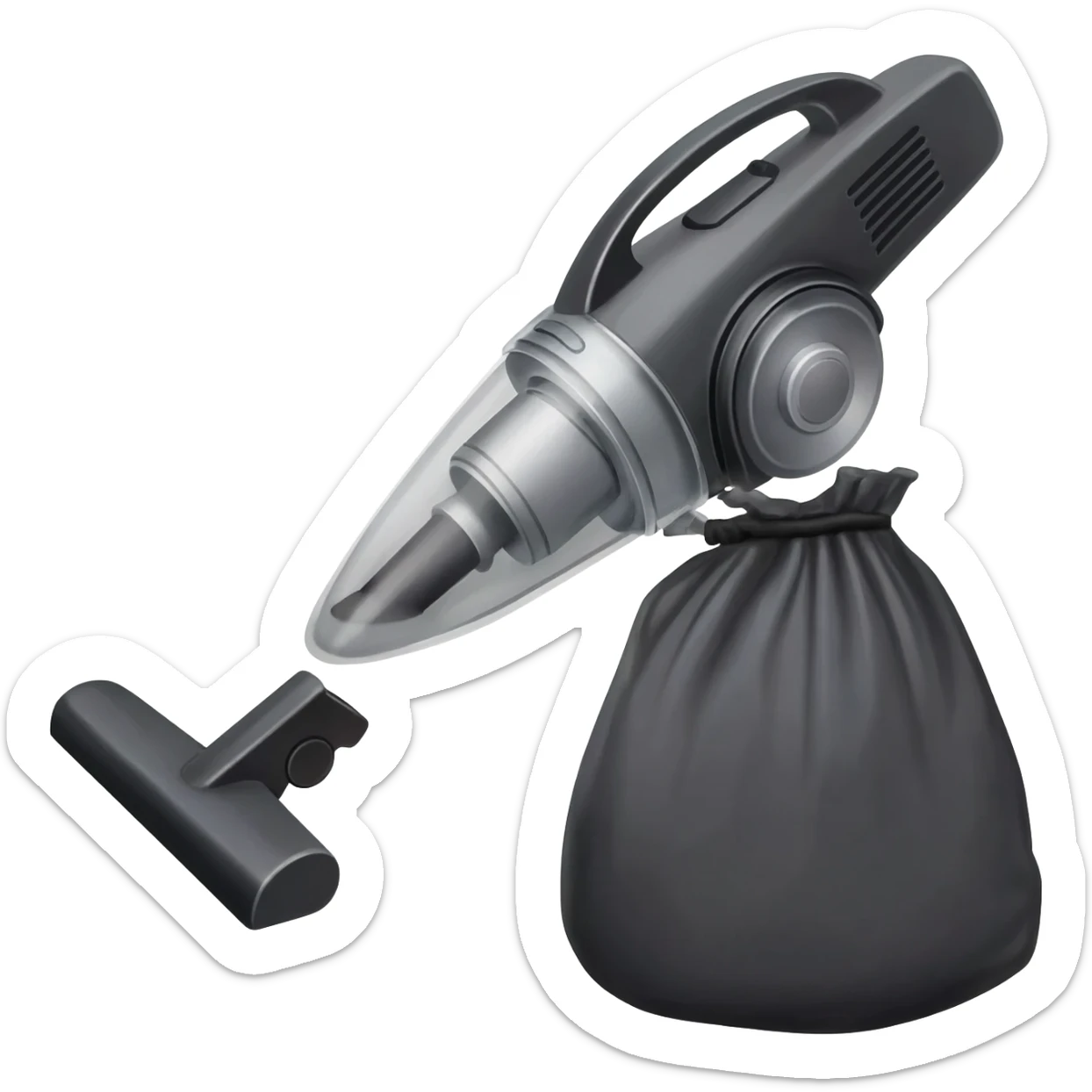 black vacuum cleaner sticker