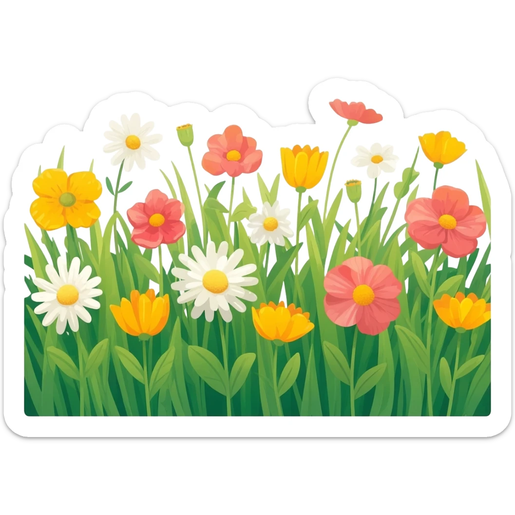 Campo de flores sticker
