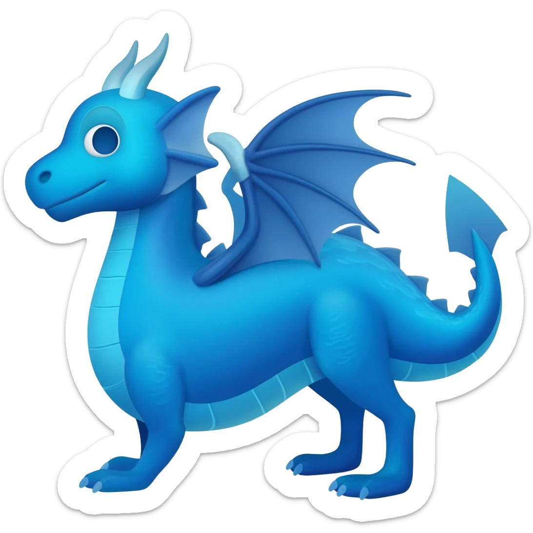 Faca um dragao azul igual a este emoji🐉 sticker