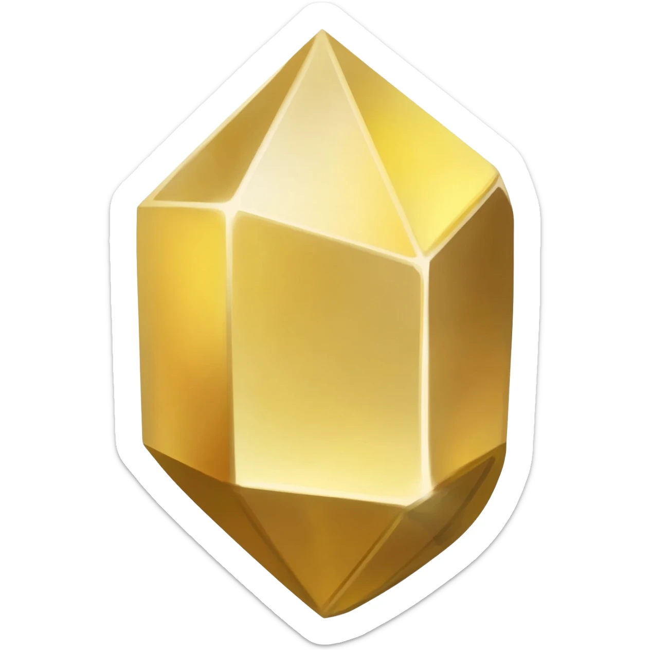 raw golden crystal sticker