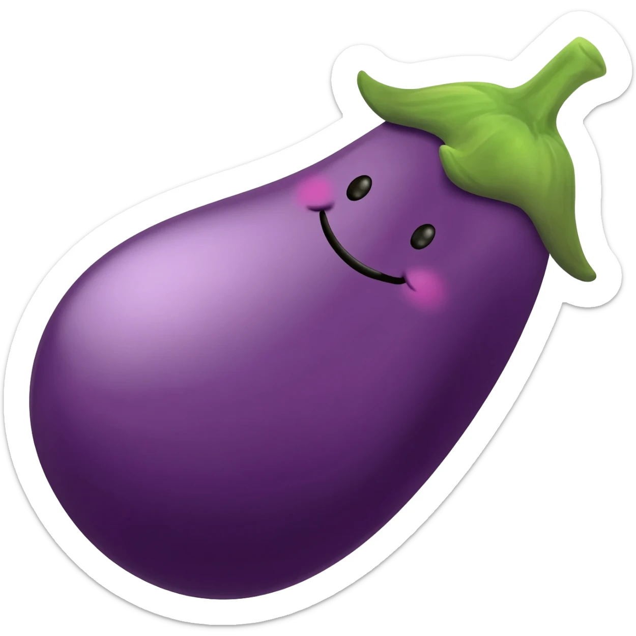 happy eggplant sticker