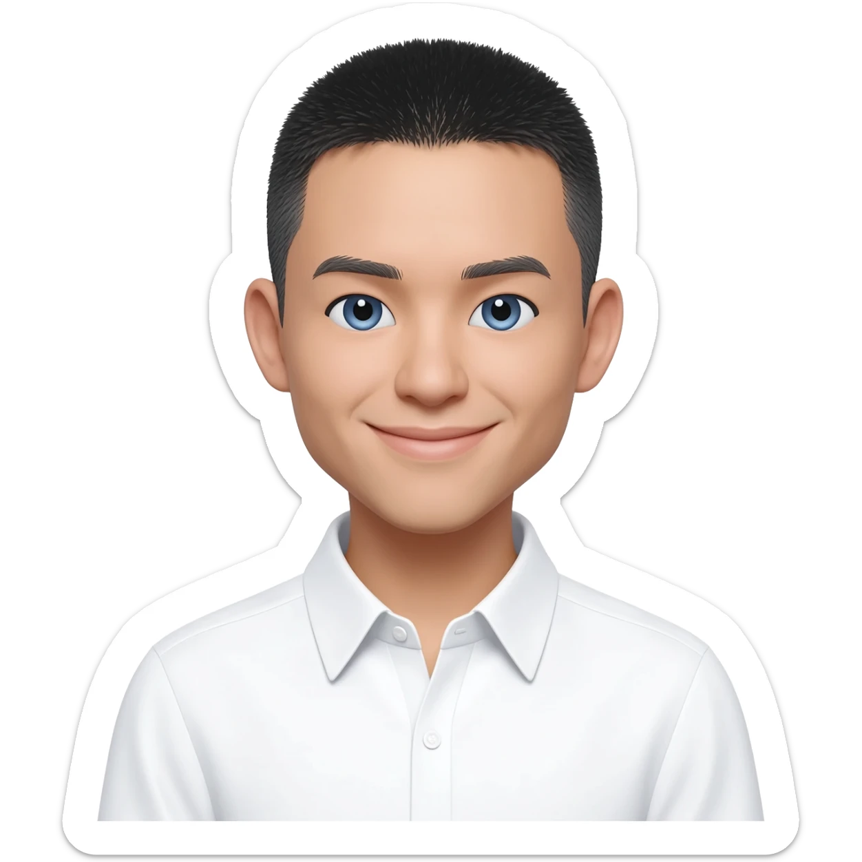 Blonde asian guy sticker