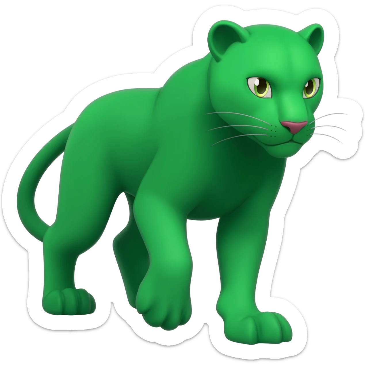 green panther sticker