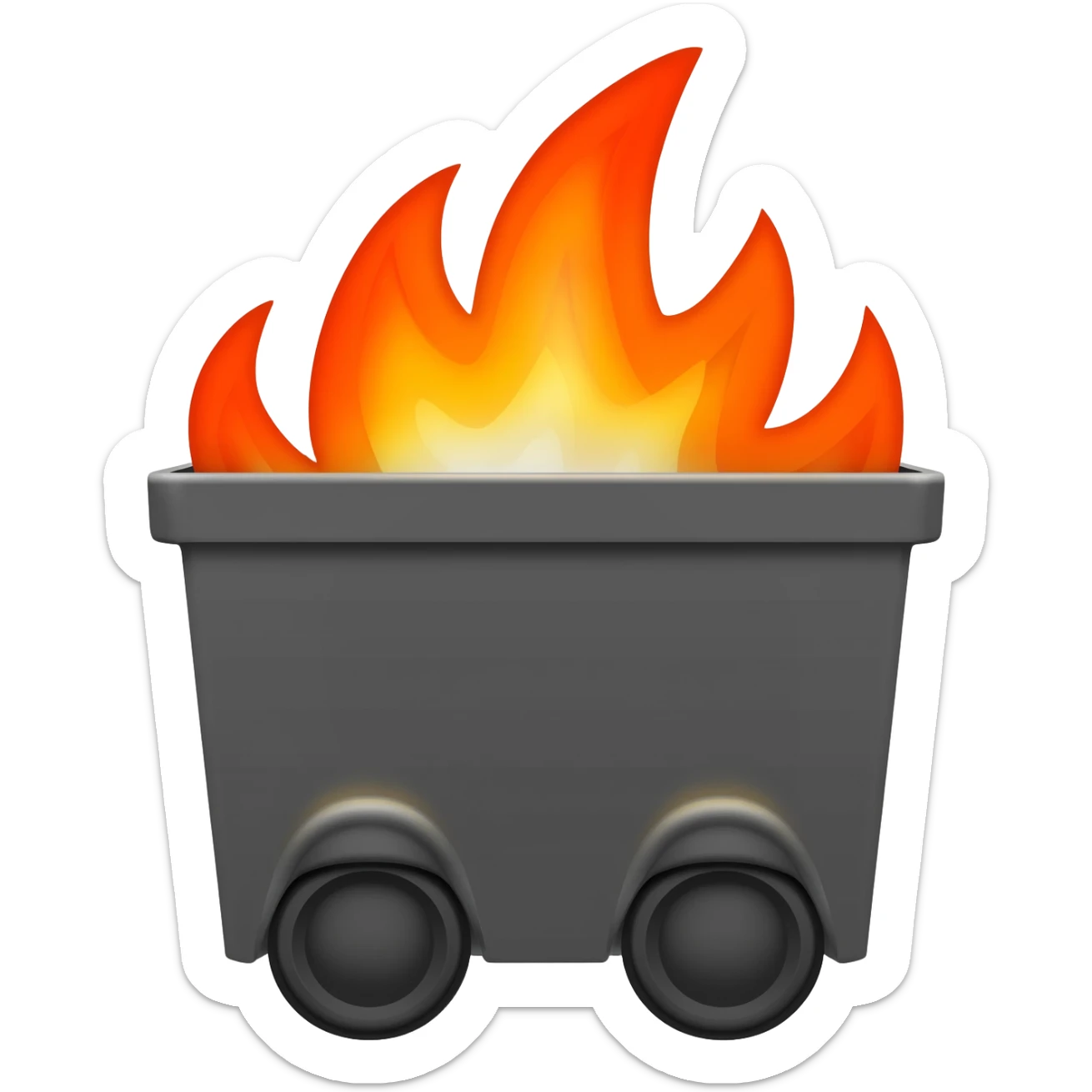 Dumpster on fire sticker