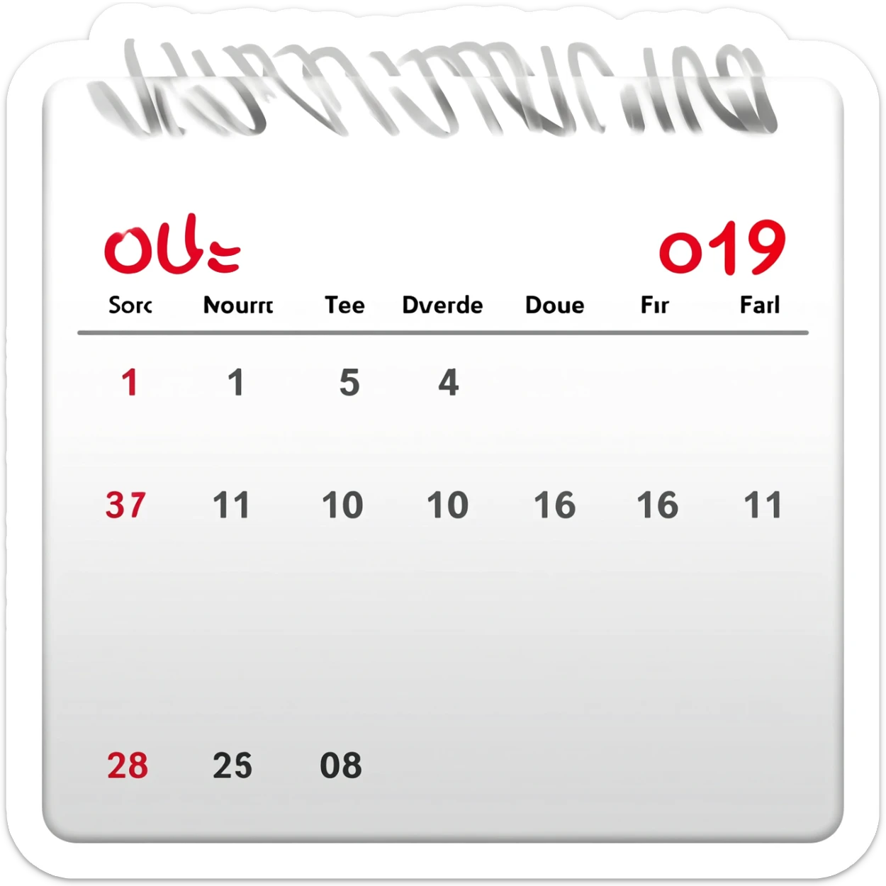 calendario sticker