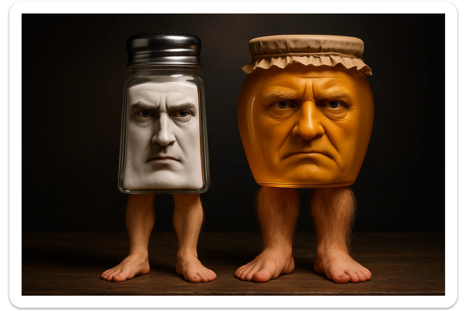 crea una fotografia ratio 16.9 identica a esta no debes cambiar nada solo darmela en estilo Foto hiper realista,no debes agrgar elementos ni letras todo debe permanecer igual y con la isma paleta de colores y expresiones.puede arreglar unpoco parta qsean mas vivos los colores sticker