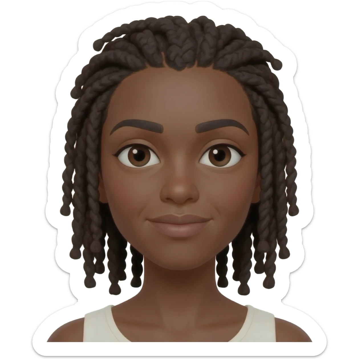 black woman with locs sticker