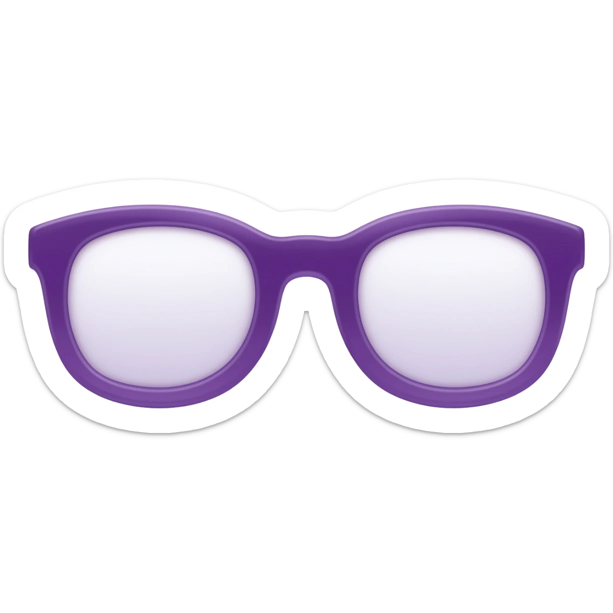 purple glasses sticker