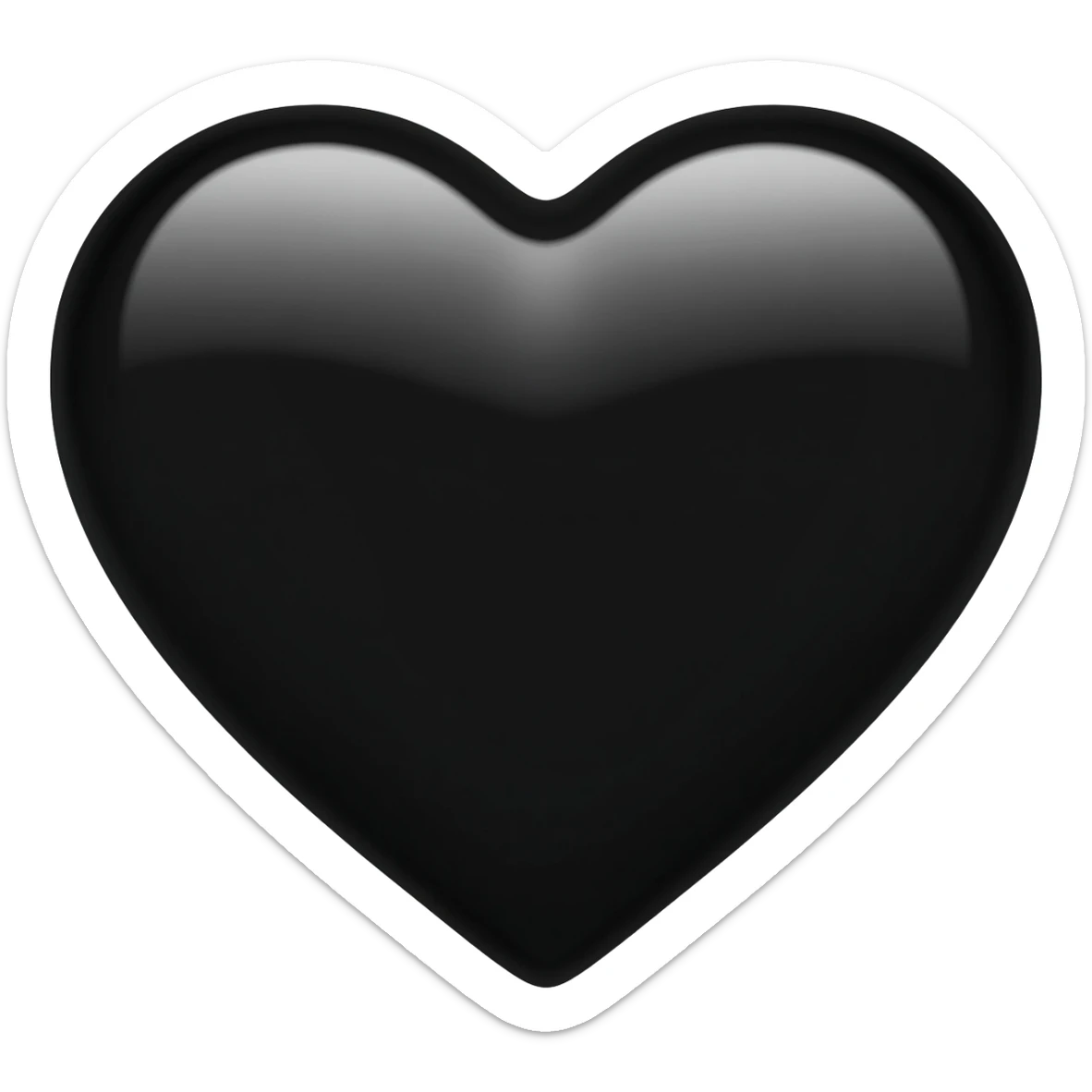 black heart with bandej sticker