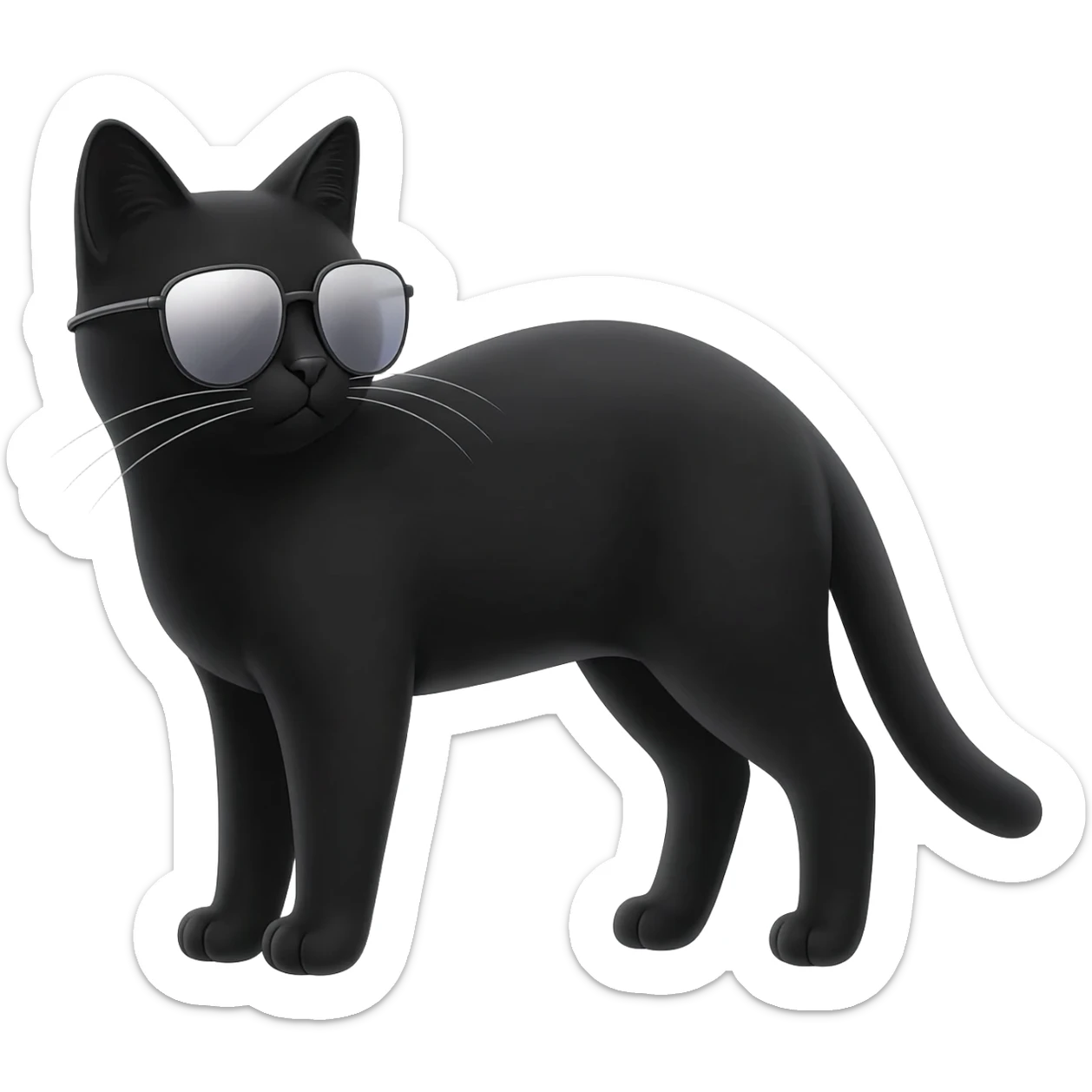 Cat wearing sunglasses sticker