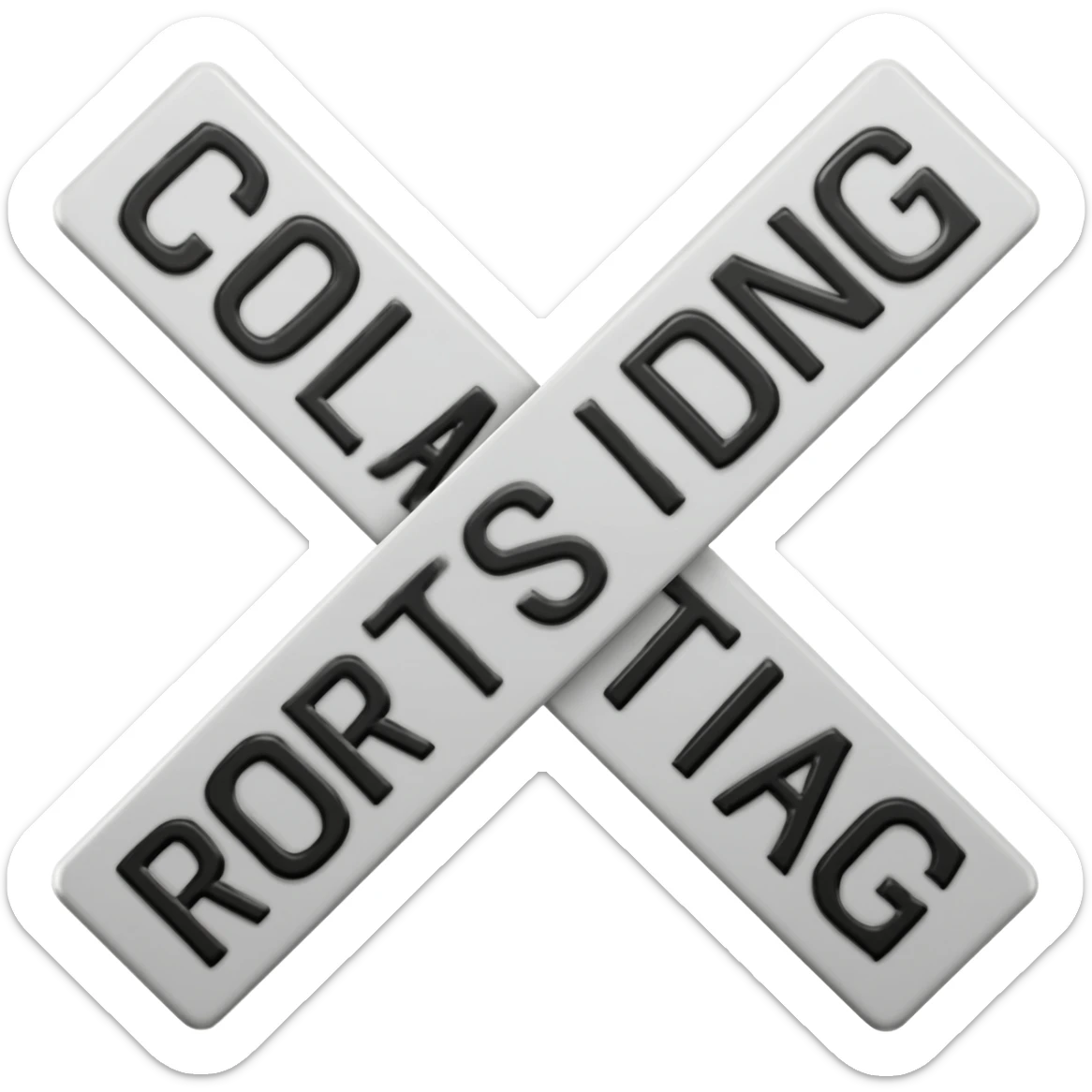 Railway Crossing Sign sticker