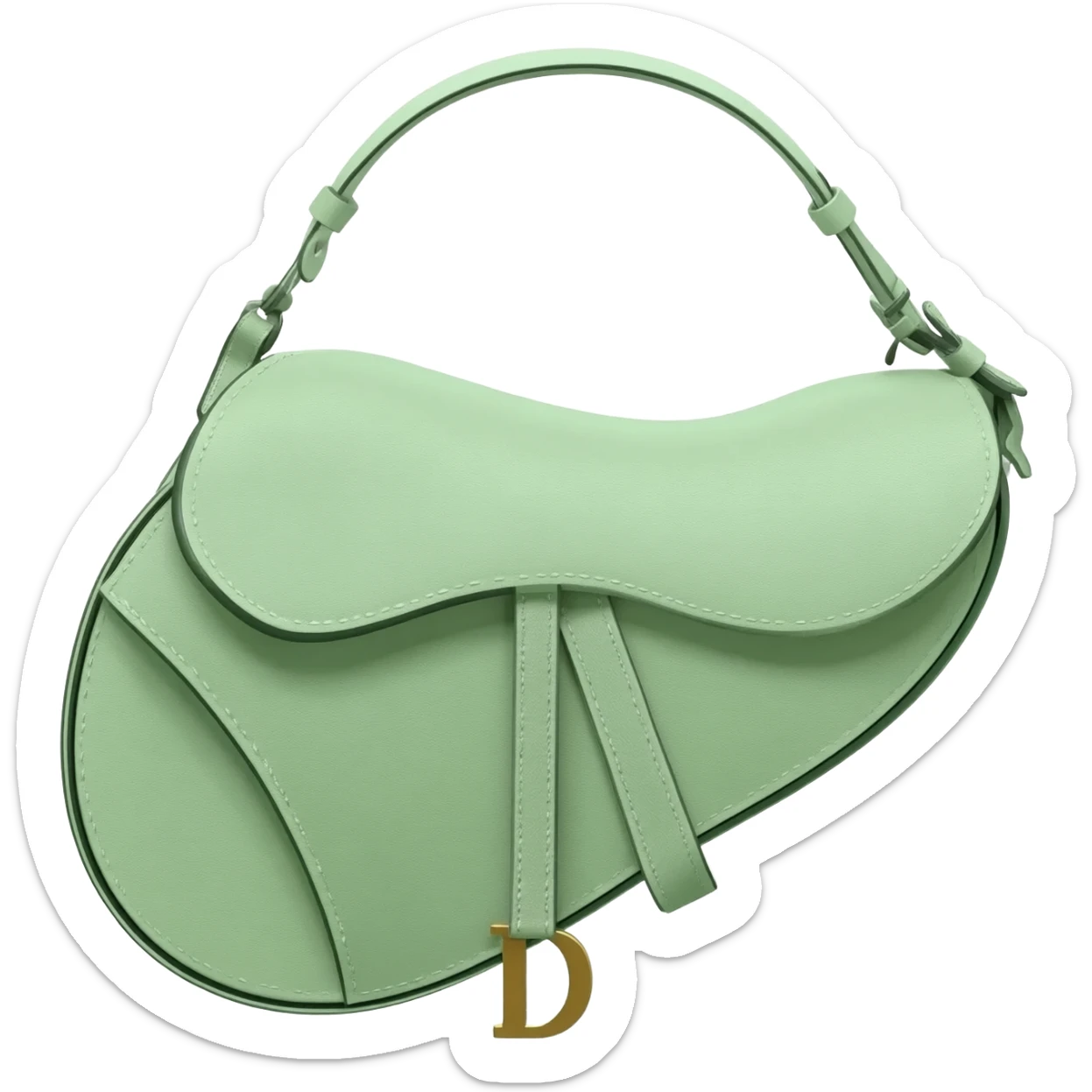 light green dior saddle bag sticker